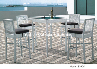 China 5pcs wicker rattan outdoor furniture  high back bar chair table -8360 supplier