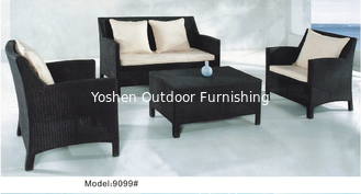 China 4-piece black European calssic high back Sofa with Cushion -9099 supplier