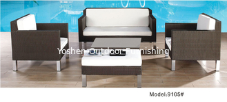 China 4piece -wicker Rattan garden Outdoor Patio  loveseat club chair Sofa Set furniture  -9105 supplier