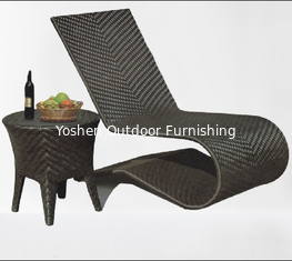 China Wicker rattan Garden lounge chair Outdoor aluminum swimming pool chair beach sun bed pool chaise lounge---6135 supplier