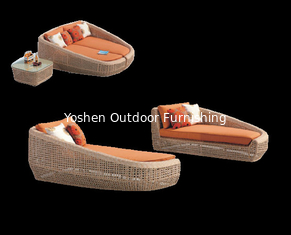 China Outdoor rattan furniture rattan double daybed with 2 single daybeds---6085 supplier
