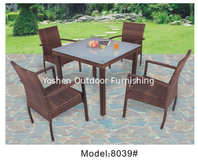 China 4pcs cheap wicker outdoor dining set-8039 supplier