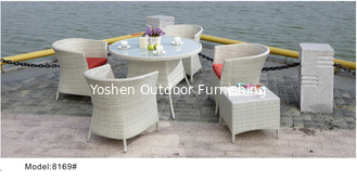 China 6pcs outdoor dining set with 4pcs chairs 1 ottoman-8169 supplier