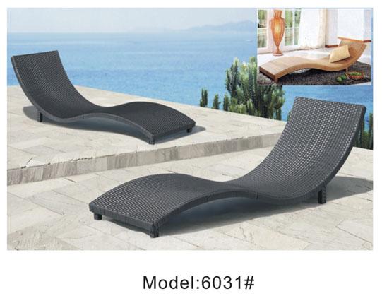 Factory Direct Wholesale Sunbed Outdoor Furniture Chaise Lounger 6031