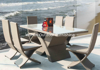 China Outdoor furniture wicker dinning table -9113 supplier