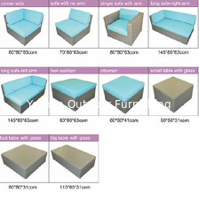China outdoor furniture Modular rattan sofa collection-09series supplier