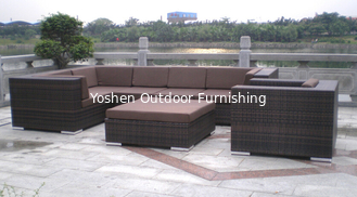 China outdoor furniture rattan modular sofa-11007 supplier