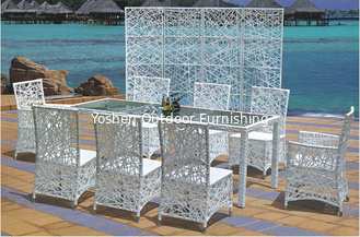 China Outdoor furniture rattan poolside dinning set --16019 supplier