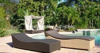 China Outdoor rattan chaise lounge chair-16070 supplier