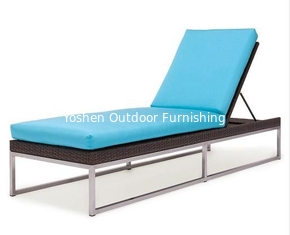 China Outdoor SS adjustable chaise lounger chair-16068 supplier