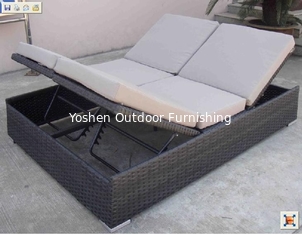 China outdoor rattan backyard sunbed-16089 supplier