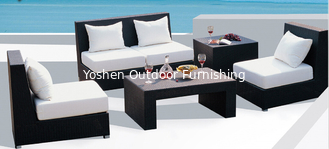 China 6pcs leisure rattan outdoor sofa sigle chairs loveseat end table coffee table  --9006 supplier