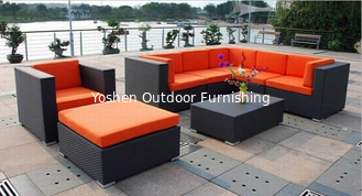 China 9pcs 2017 rattan wicker modular sofa set ottoman single chair coffee table --9226 supplier