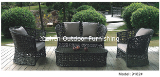 China outdoor garden rattan sofa/hotel sofa/patio sofa-9182 supplier
