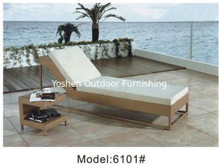 China Rattan wicker outdoor garden furniture of sun lounger ---6101 supplier