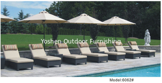 China Resort relax daybed outdoor wicker rattan daybed -6062 supplier