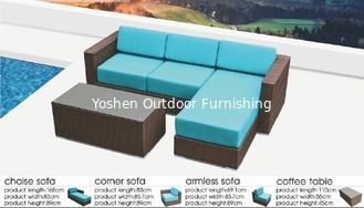 China 4pcs patio furniture wicker rattan garden sectional sofa -9224 supplier