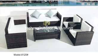 China 5pcs aluminum wicker hotel furniture sofa set-9125 supplier