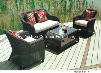 4-piece patio outdoor  resin Wicker classic Deep Seat Sofa with Cushion -9211