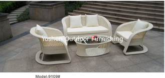 China 4pcs Rattan  furniture outdoor flower weave pattern wicker sofa set with cushion-9019 supplier