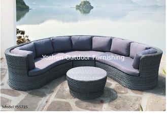 China 4 piece -Half round rattan outdoor furniture sofa with coffee table egg shape sofa -YS5725 supplier