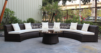 China 4 piece -weather resistant PE wicker rattan Star hotel lobby luxury sofa commercial furniture for hotel -16233 supplier