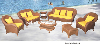 China 6 piece -Tradition Chinese Style garden patio sofa set 7 pieces rattan wicker material -9013 supplier