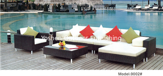 China 5 piece -weather resist PE wicker Beach swimming pool sofa club chair -9002 supplier