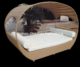 China Outdoor sunbed cushion rattan Sunbed Customized Special shape high quality sunbed---6116 supplier