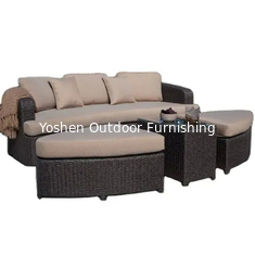 China Rattan/ wicker pool lounger sofa chair with ottomans &amp; tables---6125 supplier
