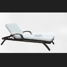 China High quality poly PE resort furniture outdoor rattan wicker aluminum sun loungers patio garden lounger---6237 supplier