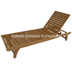 China Factory direct swimming pool furniture wooden pool chair beach bed wood outdoor chaise lounge chair---6235 supplier