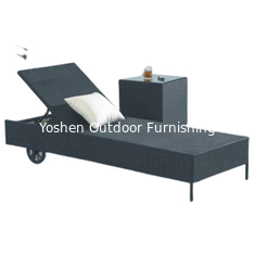 China UV resist wicker rattan plastic pool furniture luxury outdoor garten lounge sun beds outdoor furniture---6063 supplier
