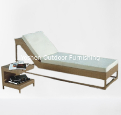 China Patio furniture set garden rattan wicker outdoor chaise lounge aluminum beach lounger hotel pool lounger---6101 supplier