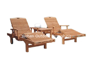 China Factory direct low price folding wooden sun lounger beach chair Hot sales---6112 supplier