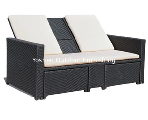 China Outdoor Rattan wicker swimming pool bed Resin pool chair sun lounger pool lounge chairs---6132 supplier