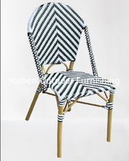 China Balcony furniture outdoor aluminum Bamboo look Garden Ratan wicker Chair patio chairs---6203 supplier