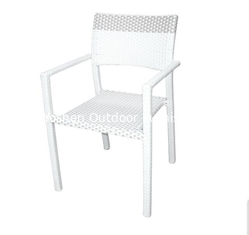 China White PE rattan wicker salon chair outdoor plastic gym chair aluminum frame garden colorful chair---YS5675 supplier