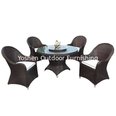 China 5 pieces rattan wicker dining set outdoor furniture garden wicker rotated dining table &amp; chair furniture---8311 supplier