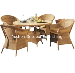 China Hotel furniture outdoor brown dining table chairs rattan furniture 4 seat dining chairs garden furniture chairs---8135 supplier