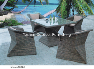 China 5-piece PE wicker rattan outdoor patio dining set-8002 supplier
