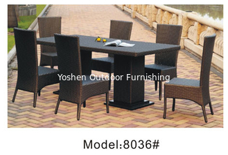 China 6pcs patio wicker dining chairs -8036 supplier