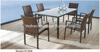 China Strip style wicker dining set -8150 supplier