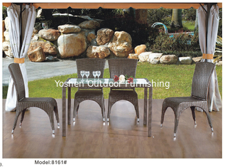 China 4pcs cheap armless  wicker outdoor dining set-8161 supplier