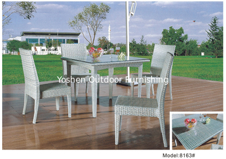 China 4pcs armless dining chairs with sturd table-8163 supplier