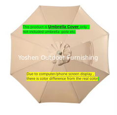 10ft Replacement beige parasol Covers 8 Ribs Market Patio Umbrella Canopy Cover canvas for outdoor umbrellas