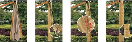 Beach Patio Garden Pool Umbrella Plastic Rain Covers Protective Outdoor Parasol Umbrella Covers