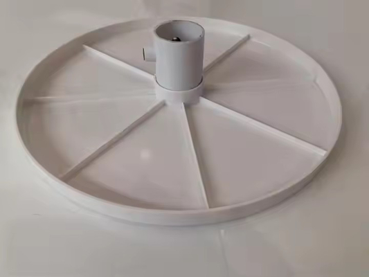 14.5'' Portable Umbrella Table Patio Pool Drink Shelf Stand White Plastic Round Outdoor Beach Umbrella Tray Table
