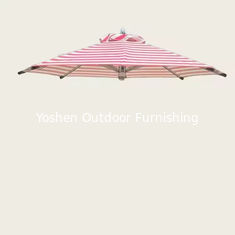 8 ft pink White Strip Patio Umbrella Canopy Octagon Canvas for Beach Umbrellas Parasol Replacement Outdoor Umbrella Canopy