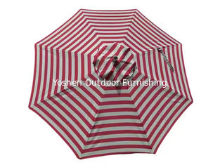 8 ft pink White Strip Patio Umbrella Canopy Octagon Canvas for Beach Umbrellas Parasol Replacement Outdoor Umbrella Canopy